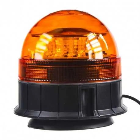 LED maják, 12-24V, 12x3W, oranžový magnet, ECE R65