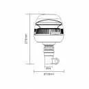 LED maják, 12-24V, 45xSMD2835 LED , oranžový, na držák, ECE R65