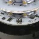 LED maják, 12-24V, 16x3W, oranžový fix, ECE R65