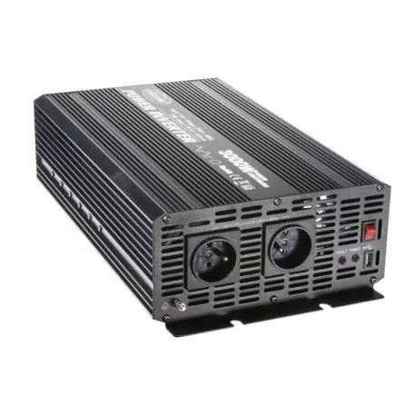 Měnič napětí z 12/230V + USB, 3000W Měnič napětí z 12/230V + USB, 3000W