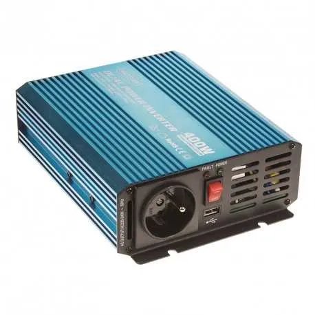 Sinusový měnič napětí z 24/230V + USB, 400W Sinusový měnič napětí z 24/230V + USB, 400W