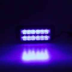 PREDATOR dual 12x1W LED, 12-24V, modrý, ECE R10