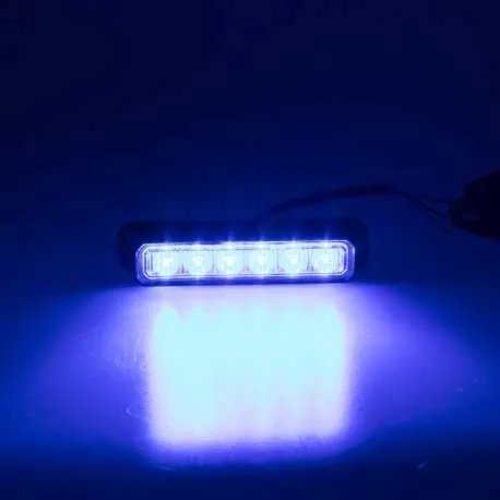 PREDATOR 6x3W LED, 12-24V, modrý, ECE R10 R65 PREDATOR 6x3W LED, 12-24V, modrý, ECE R10 R65