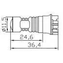 LED PW24W oranžová, 12-24V, 30W (6x5W)
