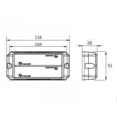 PROFI DUAL výstražné LED světlo vnější, 12-24V, oranžové, ECE R65