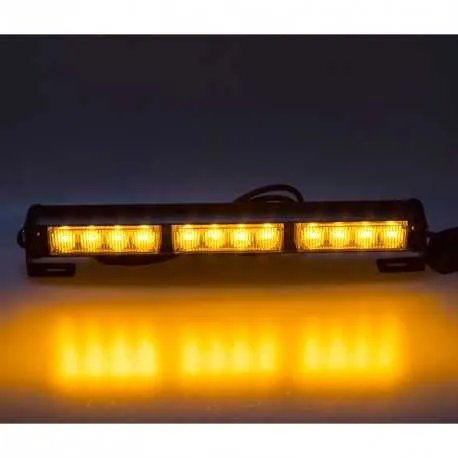 LED světelná alej, 12x LED 3W, oranžová 360mm, ECE R10 R65