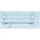 LED rampa 1181mm, modrá, 12-24V, homologace ECE R65