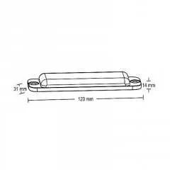 LINEAR LED 6x5W LED, 12-24V, oranžový, ECE R65