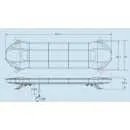 LED rampa 860mm, oranžová, 12-24V, homologace ECE R65