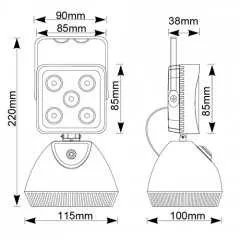 AKU pracovní LED světlo s magnetem 15W