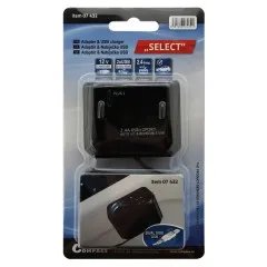 Adaptér s kabelem 12V + 2x USB 2400mA SELECT