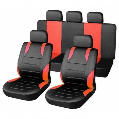 Potahy sedadel sada 9ks SPORT červené AIRBAG Potahy sedadel sada 9ks SPORT červené AIRBAG