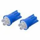 Žárovka 4LED 12V T10 modrá 2ks