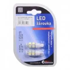 Žárovka 9 SUPER LED 12V T10 bílá 2ks