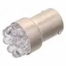 Žárovka 9LED 12V Ba15s červená úzká