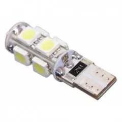Žárovka 9 SMD LED 12V T10 s rezistorem CAN-BUS ready bílá
