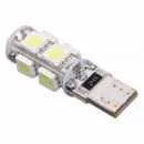 Žárovka 9 SMD LED 12V T10 s rezistorem CAN-BUS ready bílá