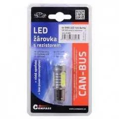 Žárovka 4 SMD LED 12V Ba15S s rezistorem CAN-BUS ready bílá