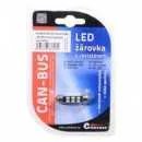 Žárovka 6 SMD LED 12V suf. SV8.5 38mm s rezistorem CAN-BUS modrá