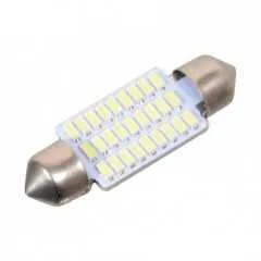 Žárovka 27 SMD LED 12V suf. SV8.5 38mm bílá