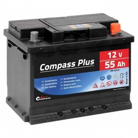 Autobaterie COMPASS PLUS 12V 55Ah 420A Autobaterie COMPASS PLUS 12V 55Ah 420A