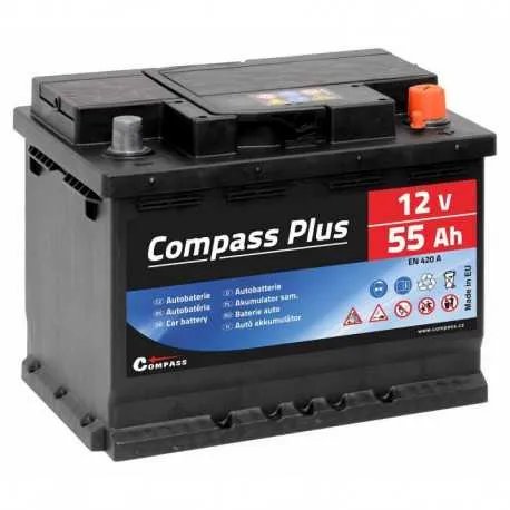 Autobaterie COMPASS PLUS 12V 55Ah 420A