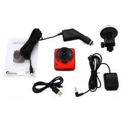 Kamera do auta Full HD 2,4" červená GPS
